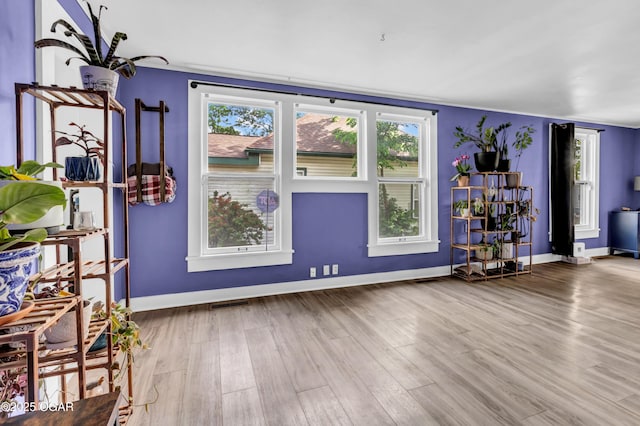 1815 S Empire Ave, Joplin, MO 64801 - spare room featuring wood finished floors, healthy amount of natural light, and baseboards