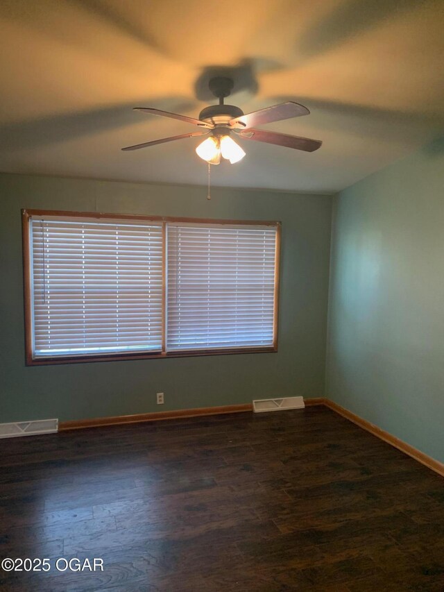 2803 S Missouri, Joplin, MO 64804 - unfurnished room featuring a ceiling fan, wood finished floors, and baseboards