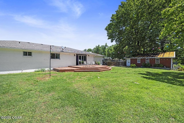 103 E Mockingbird Ln, Crane, MO 65633 - view of yard featuring a wooden deck