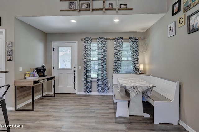 2615 E Xenia St, Joplin, MO 64801 - dining space featuring wood finished floors, recessed lighting, and baseboards