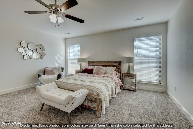 1702 Sedge St, Joplin, MO 64801 - bedroom featuring carpet, baseboards, and ceiling fan