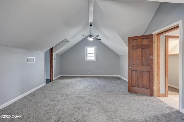 109 N Main St, Alba, MO 64830 - bonus room with vaulted ceiling, carpet flooring, ceiling fan, and baseboards