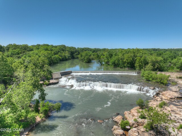 5594 Riverside Dr, Joplin, MO 64804 - water view with a heavily wooded area