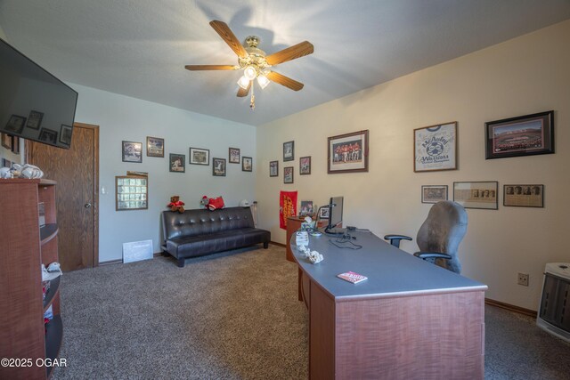2402 Melissa Ln, Joplin, MO 64804 - carpeted office space featuring a ceiling fan