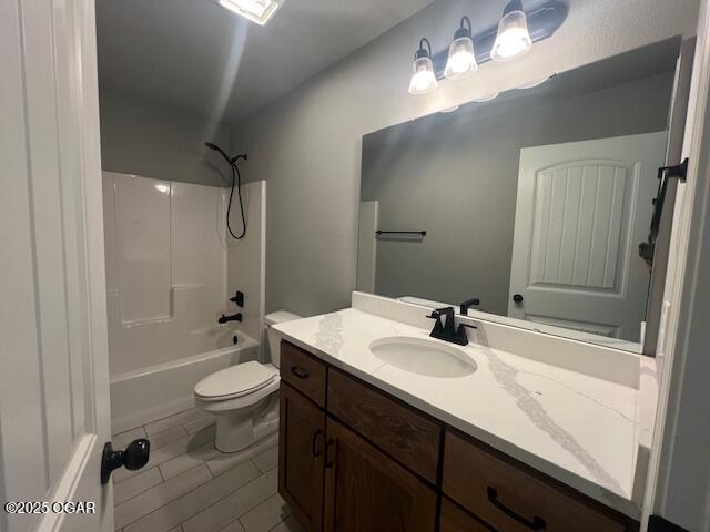 305 Ashmore Dr, Carl Junction, MO 64834 - full bathroom featuring toilet, vanity, and bathing tub / shower combination