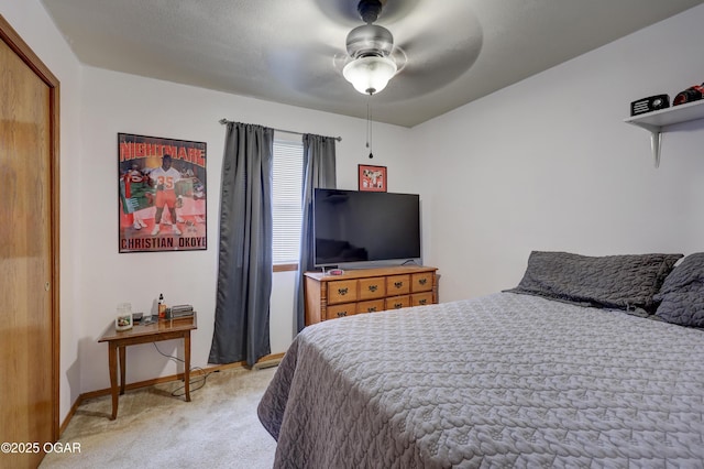 610 N Madison St, Webb City, MO 64870 - bedroom featuring carpet flooring, baseboards, and ceiling fan