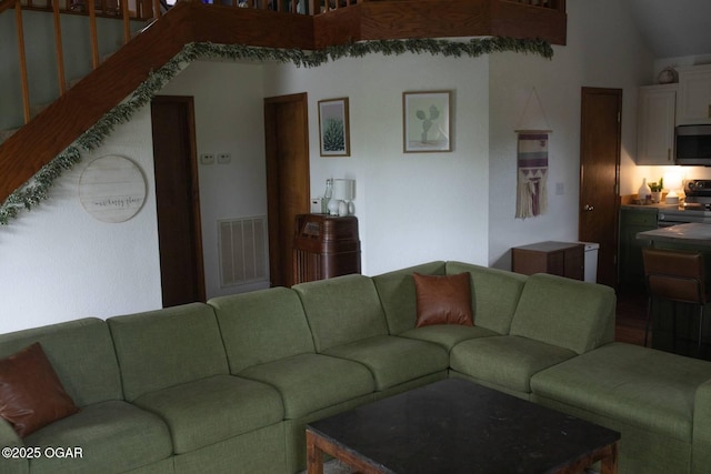 411 N Main St, Diamond, MO 64840 - living room with vaulted ceiling