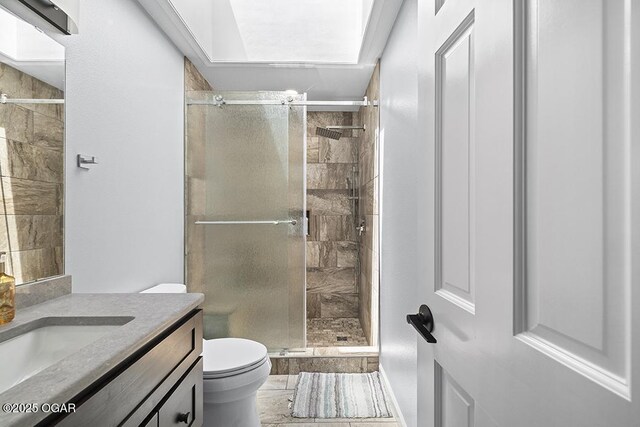 3802 Fawn Trl, Joplin, MO 64804 - full bathroom with toilet, vanity, and a stall shower