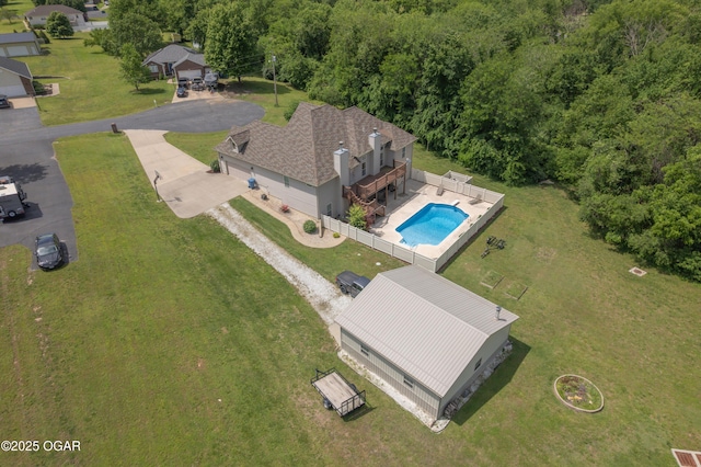 20951 Jasmine Ln, Webb City, MO 64870 - view from above of property featuring a pool area