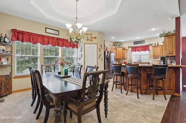 702 Copper Oaks Dr, Carl Junction, MO 64834 - dining room with a chandelier and recessed lighting