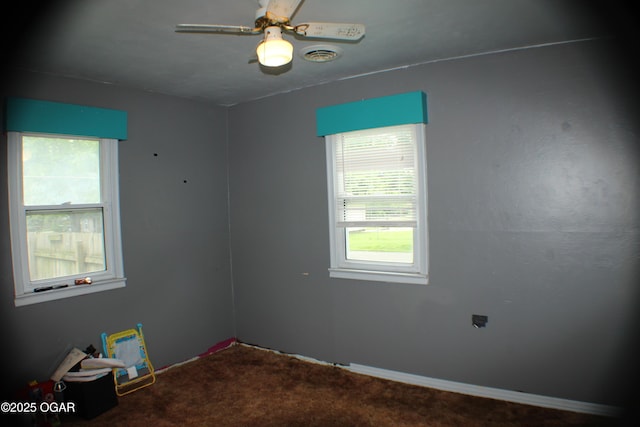 423 Mower St, Duenweg, MO 64841 - empty room featuring carpet and a ceiling fan