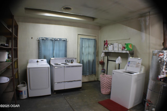 423 Mower St, Duenweg, MO 64841 - washroom featuring washer and clothes dryer and gas water heater