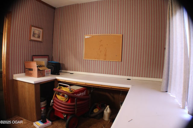 423 Mower St, Duenweg, MO 64841 - office with wallpapered walls
