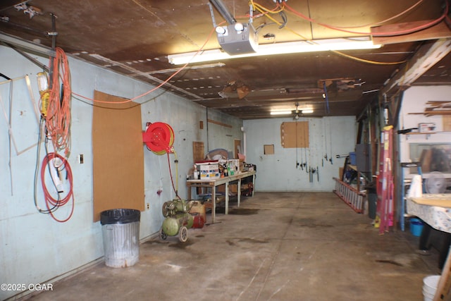 423 Mower St, Duenweg, MO 64841 - basement featuring a workshop area and a garage