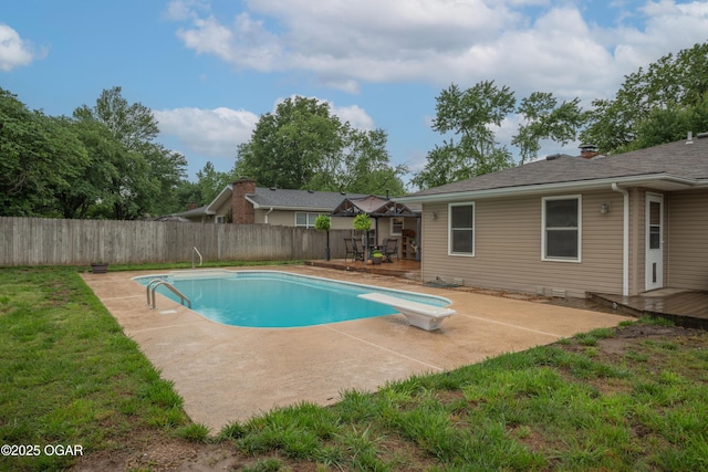 3431 Hawthorn Dr, Joplin, MO 64804 - view of pool featuring a patio and a diving board