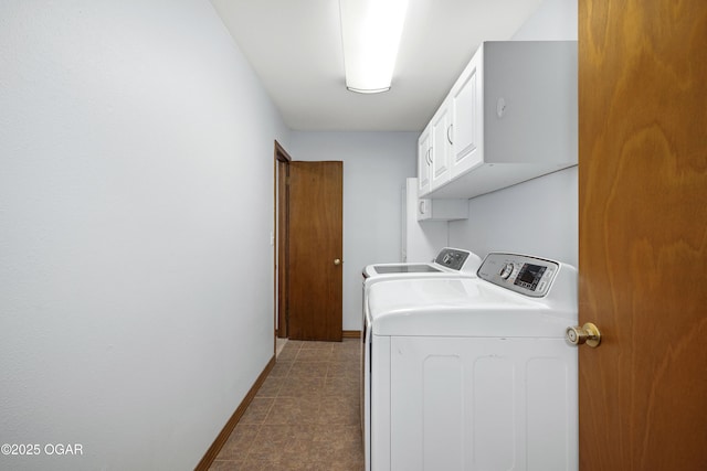 3431 Hawthorn Dr, Joplin, MO 64804 - laundry area with washer and dryer, cabinet space, and baseboards