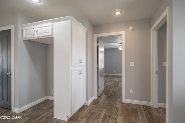 1704 Texas Ave, Joplin, MO 64804 - corridor featuring dark wood-type flooring, baseboards, and recessed lighting