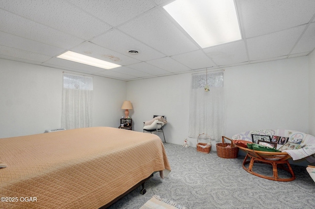 3759 Wheeler Branch Rd, Crane, MO 65633 - carpeted bedroom with a drop ceiling