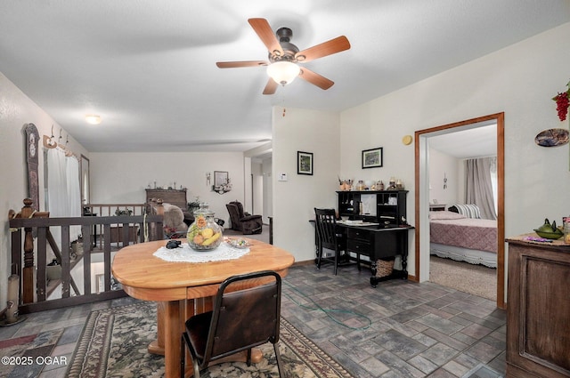 3759 Wheeler Branch Rd, Crane, MO 65633 - dining area featuring ceiling fan
