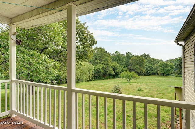3759 Wheeler Branch Rd, Crane, MO 65633 - wooden deck featuring a yard