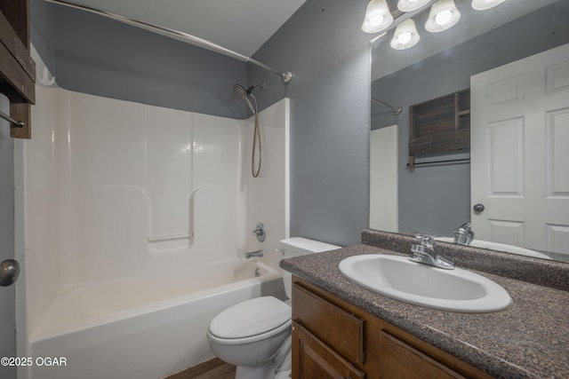 522 E Yale St, Liberal, MO 64762 - bathroom with toilet, tub / shower combination, and vanity