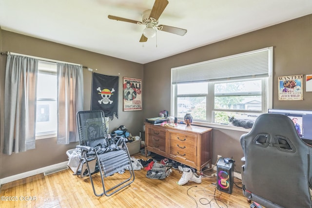 1426 Greenwood Blvd, Neosho, MO 64850 - office space with wood finished floors, ceiling fan, and baseboards