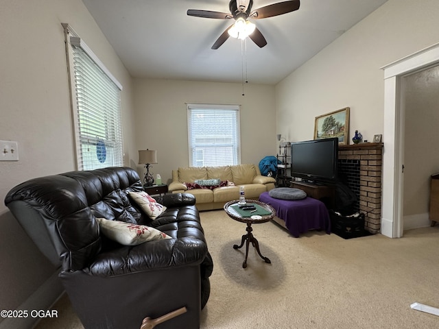 2022 S Jackson Ave, Joplin, MO 64804 - living room with carpet and ceiling fan
