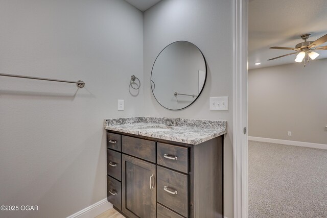 1919 Wisconsin Ave, Joplin, MO 64804 - bathroom featuring ceiling fan and vanity