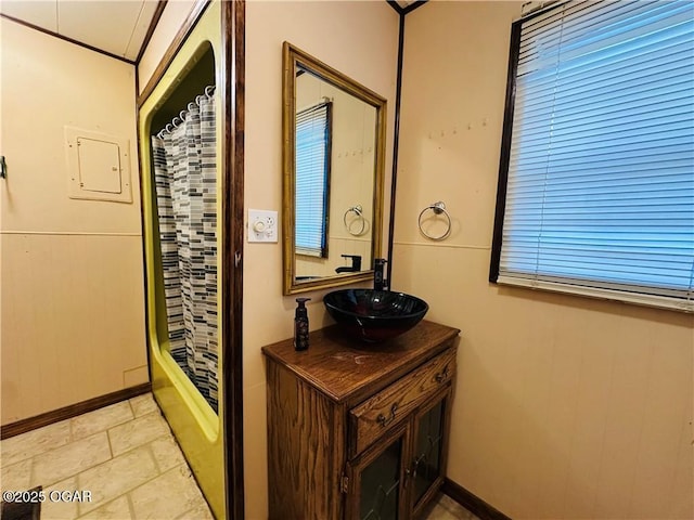 210 S 3 Rd, St, Arma, KS 66712 - bathroom with vanity and baseboards
