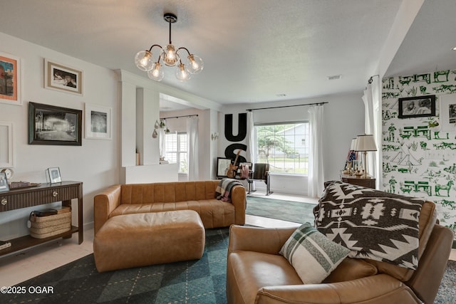 2101 N Florida Ave, Joplin, MO 64801 - living room with a chandelier and baseboards