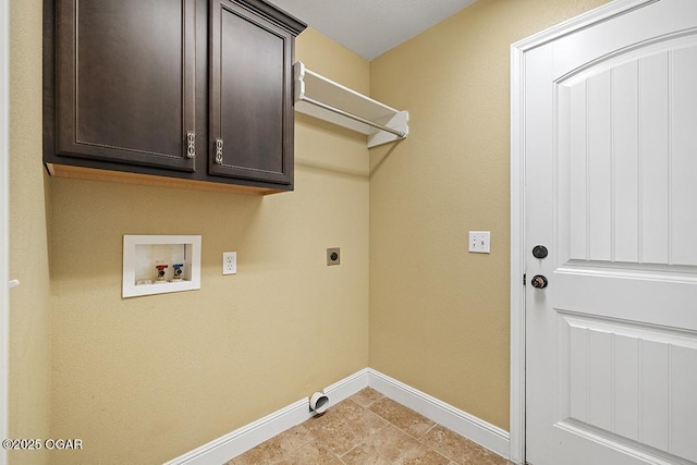 111 Zachary Ln, Carl Junction, MO 64834 - washroom with baseboards, electric dryer hookup, hookup for a washing machine, and cabinet space