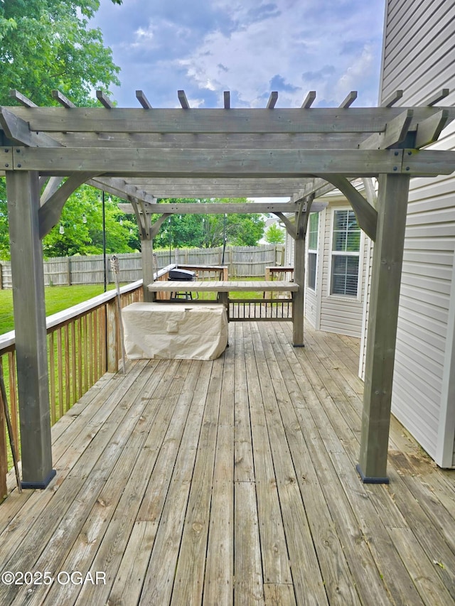 9511 County Lane 191, Carthage, MO 64836 - deck with a pergola and a fenced backyard