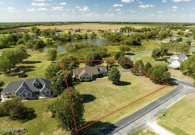 9511 County Lane 191, Carthage, MO 64836 - aerial view of property's location featuring a large body of water and property parcel outlined