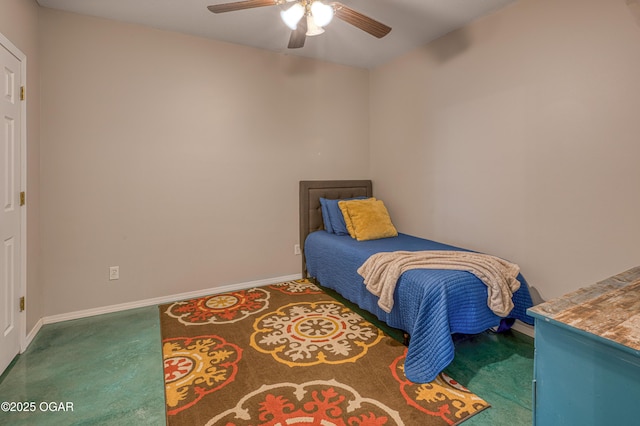 408 W Walton Ave, Carl Junction, MO 64834 - carpeted bedroom with baseboards and a ceiling fan