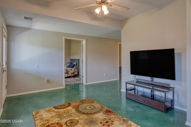 408 W Walton Ave, Carl Junction, MO 64834 - living room with baseboards and ceiling fan