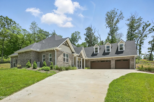 216 Timber Trail Dr, Joplin, MO 64804 - view of front of property featuring brick siding, concrete driveway, an attached garage, and central air condition unit