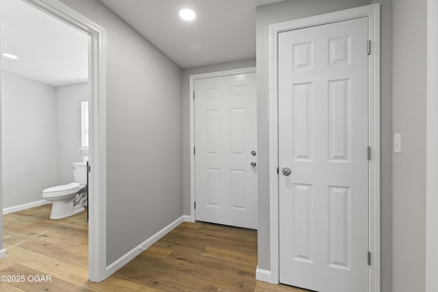 504 S Mckinley Ave, Joplin, MO 64801 - hall with light wood-style flooring, baseboards, and recessed lighting