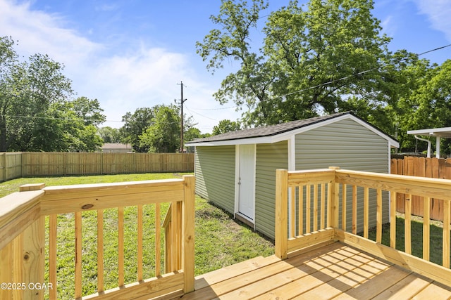 504 S Mckinley Ave, Joplin, MO 64801 - wooden deck with an outdoor structure