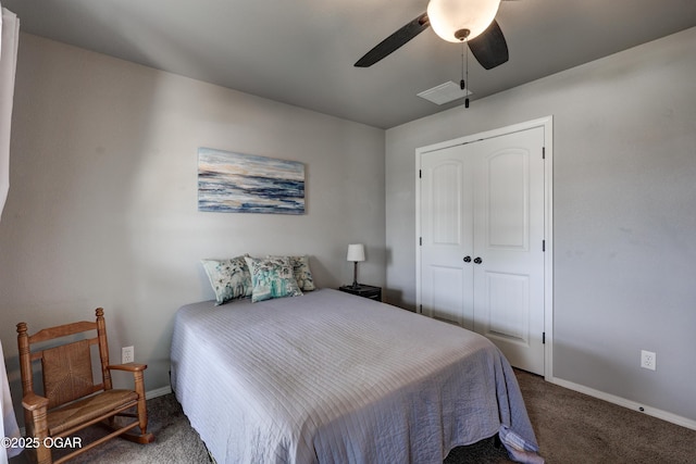 1692 Betenbough Way, Webb City, MO 64870 - bedroom with carpet floors, a closet, baseboards, and a ceiling fan