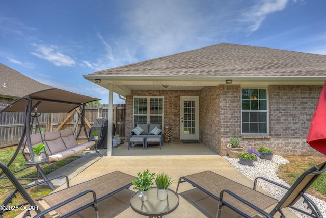 1692 Betenbough Way, Webb City, MO 64870 - view of patio / terrace with an outdoor living space and a grill