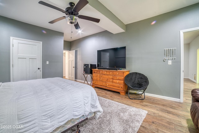 2010 Cherry St, Seneca, MO 64865 - bedroom featuring wood finished floors, baseboards, and ceiling fan