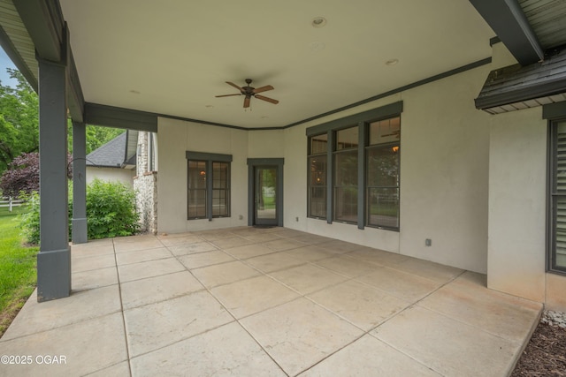 1704 Liam St, Carthage, MO 64836 - view of patio with ceiling fan
