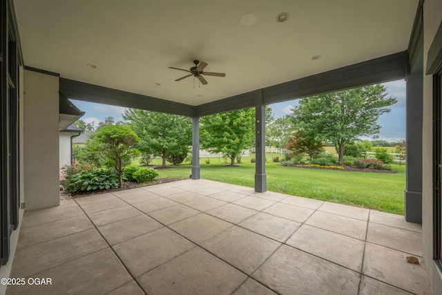1704 Liam St, Carthage, MO 64836 - view of patio / terrace featuring ceiling fan