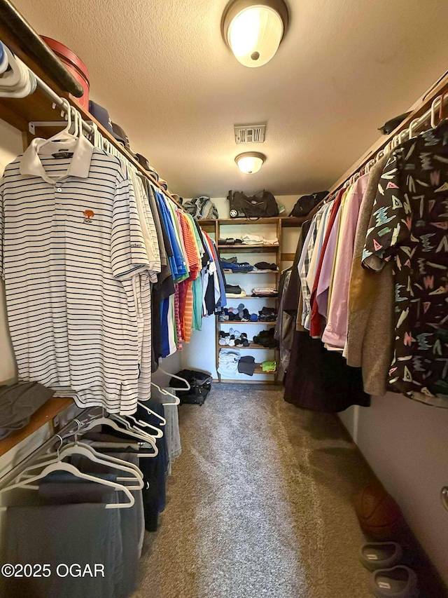201 Canary Ln, Commerce, OK 74339 - walk in closet featuring carpet floors
