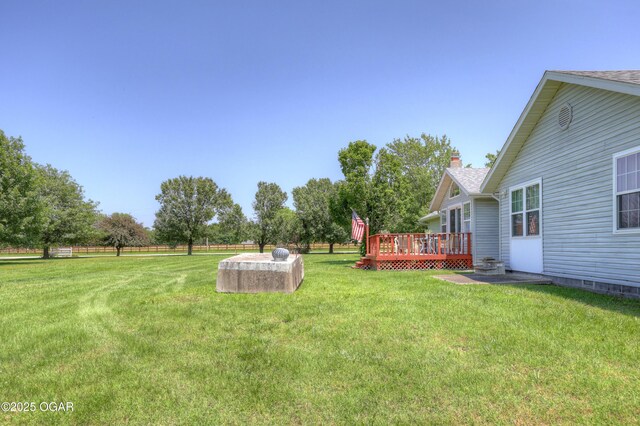 16050 Alford Ln, Diamond, MO 64840 - view of grassy yard featuring a wooden deck