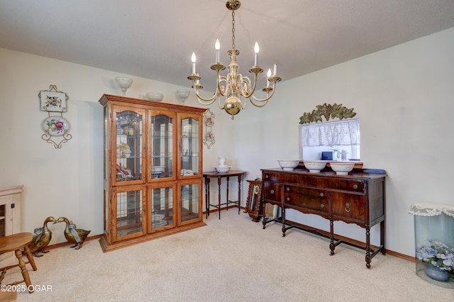 16050 Alford Ln, Diamond, MO 64840 - sitting room with carpet flooring and a chandelier