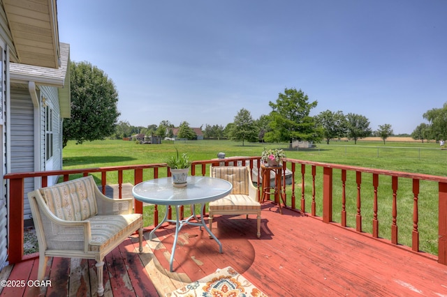 16050 Alford Ln, Diamond, MO 64840 - wooden deck featuring a lawn and a rural view