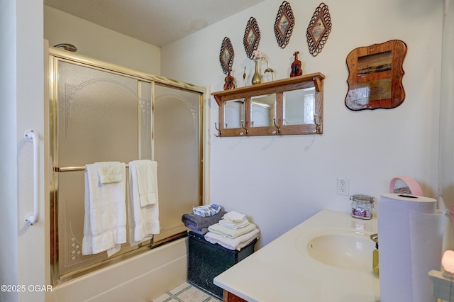 16050 Alford Ln, Diamond, MO 64840 - bathroom featuring vanity and shower / bath combination with glass door