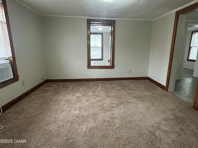 421 N Webb St, Webb City, MO 64870 - carpeted empty room featuring crown molding and baseboards
