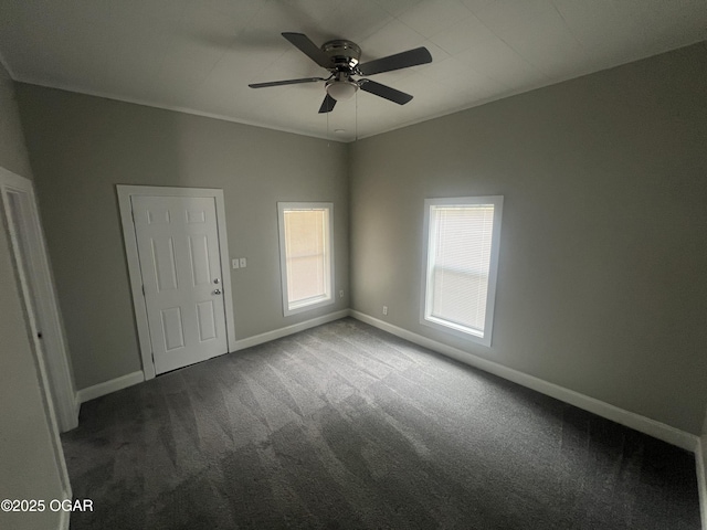 1816 S Connor Ave, Joplin, MO 64804 - carpeted empty room with baseboards and ceiling fan
